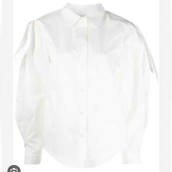 NWT Tanya Taylor Kinsley Puff-Sleeve Button Down Shirt - Picture 7 of 13